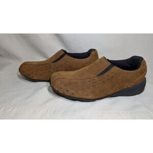 Predictions Women's Leather Slip On Loafer Shoes Size 6.5 Brown Comfort Outdoors